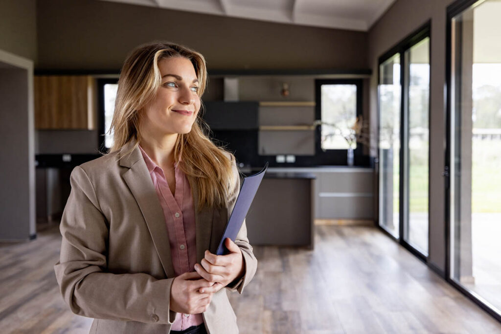 Real estate agent in Ohio completes work to open her real estate business after passing her licensing exam.